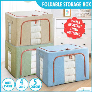 [SG Ready Stock] Foldable Linen Storage Box*Strong Metal Support*Large Capacity