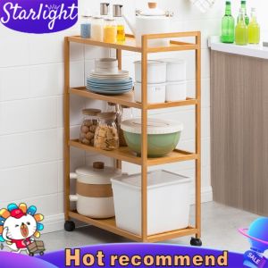 COD Starlight Rak Dapur Tingkat Susun Rak Kayu Serbaguna Rak Bumbu Dapur Rak Panci Susun Rak Kamar Mandi Balkon HRK505