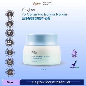 Reglow Moiturizer Gel Skin Barrier 7x Ceramide Repair 30ml Mencerahkan Wajah Melembutkan Kulit Kering BPOM