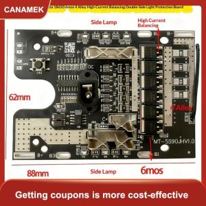 【CANAMEK】 1pcs tự làm phụ kiện cho 18650 pin bảo vệ Hội Đồng Quản trị 21V 6mos 4 hợp kim công suất cao 130A pin bảo vệ Hội Đồng Quản trị với Side ánh sáng