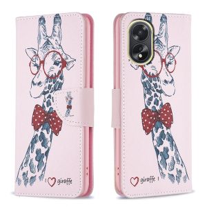 เคสสำหรับ A38 A18 OPPO เคส A78 A58 A79 A98 A17 A17K A57 A57S A77 A77S A16 A96 A94 A95รูปแบบที่ได้วาดไว้กระเป๋าสตางค์หนัง A76การ์ตูนเคสเคสแบบฝาพับมีช่องเสียบบัตร