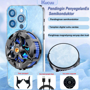 KUCUU Pendingin HP Fan cooler HP Cooling Fan Gaming Cooler For Mobile Phone Ultra Quiet With Digital (Klip gratis)
