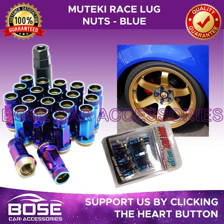 Muteki Race Lug Nuts Blue / Rays Racing Lug Black Gray / Silver Blue ...