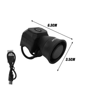 Đạp Xe Đạp chuông Lớn Không Thấm Nước E-Xe Đạp Loại-C Có Thể Sạc Lại 5 Mô Hình còi báo động Cho xe đạp đường núi Scooter An Toàn Cưỡi