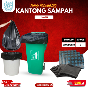 Kantong Plastik Sampah / Kantong Sampah Trash Bag Hitam LDPE 80X100CM Waterproof Mudah Digunakan