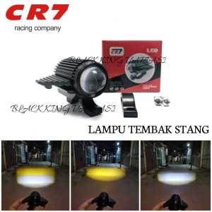 Lampu Sorot Tembak Laser Gun Mini LED 2 Warna Putih Kuning Cr7 Lampu Tembak Stang Lampu Tembak LED 55 Mil