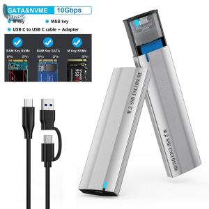 YUYIN4 M.2 NVMe PCIe NGFF SATA giao thức kép SSD trường hợp 10gbps bên ngoài ổ cứng trường hợp USB Loại C bao vây Hỗ trợ M và B M phím