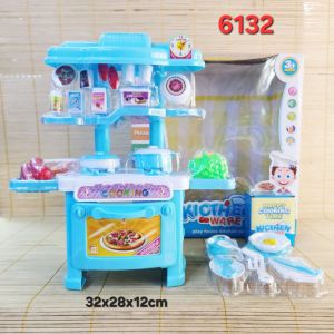 Đồ Chơi Trẻ Em Hộp Kệ Bếp Nồi Chảo Dao Muỗng Kèm Phụ Kiện 6132