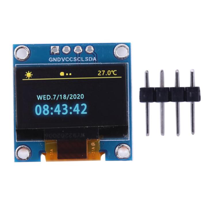 KGOTA 0.96inch Lcd Module 4pin Iic 3.3-5V Ssd1315 Drive 128x64 White Blue Yellow Blue Display For Arduino Raspberry Pi Bbc