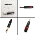JACK AKAI MONO SOUNDMAX SM-M2X-BG BODY HITAM / JEK AKAI MONO MALE 6,5 MM SOUNDMAX SMM2X-BG (MODEL SEETRONIC). 