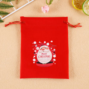 10Pcs Bag gift christmas gift drawstring bag Christmas bundle pocket candy