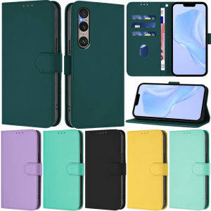 Luxury Casing For Sony Xperia 5 VI 10 VI 1 VI 5 V 10 V 1 V 5 IV 10 IV Matte Book Wallet Leather Card Slot Flip Stand Skin Protect Cover Case