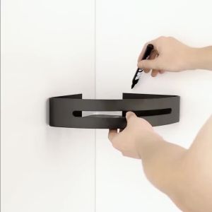 AE Hair dryer holder no-drill wall-mounted hair dryer rack bathroom hair dryer wall-mounted storage rack wall-mounted type