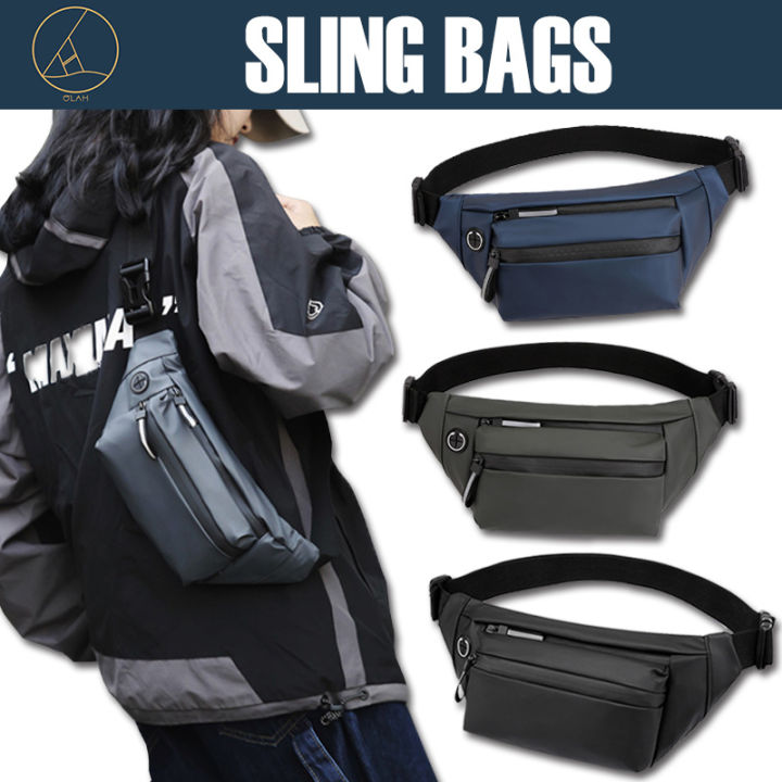 Waist Bag Tas Pinggang Pria Selempang WATERPROOF Sling Hip Pack
