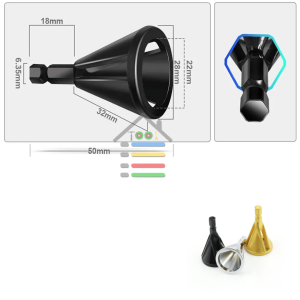 MATA BOR DEBURRING BATANG HEX 1/4 INCH 28MM PERBAIKAN BAUT BAJA RUSAK