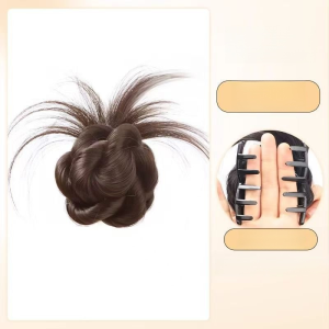Grab Clip On Simulated Hair Chicken Hair Head Womens Low Tie Natural Fluffy Meatball Hair Bun Wig Hair Accessories