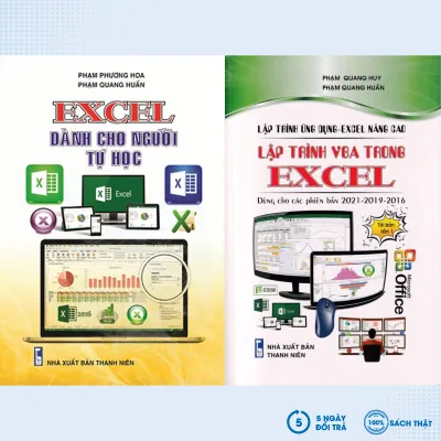 Sách - Combo Excel Dành Cho Người Tự Học + Lập Trình Ứng Dụng - Excel Nâng Cao - Lập Trình VBA Trong Excel - STK - STK - Newshop