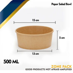 Paper Bowl Salad | Kotak Nasi Kertas | Paper Bowl Kraft Coklat | Paper Bowl 500ml 750ml 1000ml | Paper Rice Bowl | Mangkok Kertas Coklat + Tutup | Paper Anti Minyak