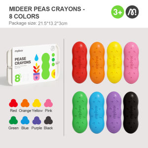 Mideer Washable Beeswax-based Peas Crayons - 8 / 12 / 24 Colors