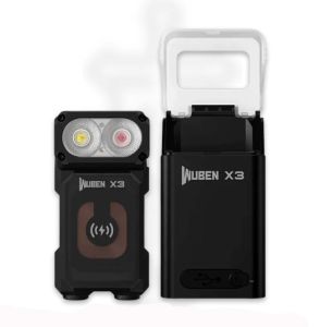 WUBEN X3 Mini Rechargeable Flashlight with Magnetic Base 180 Degree Rotating Head Wireless Charging