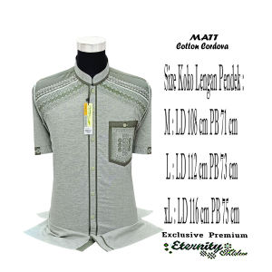 Baju Koko Pria Bordir Eternity moslem Lengan Pendek Terbaru