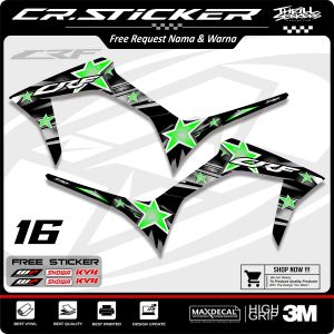 STIKER STRIPING CRF 150 L EKSKLUSIF MOTIF BINTANG RACING DESAIN KEREN & MODEREN STRIPING DENGAN SENTUHAN PREMIUM DETAIL TAJAM