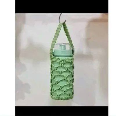 ( TẶNG MÓC KHÓA HOA) Túi đựng bình nước bằng len handmade size 400-1L5