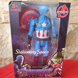 SS Mainan Anak Avanger Captain America / Tinggi Robot +/- 15 Cm Marvel Action Figure Lampu Laser