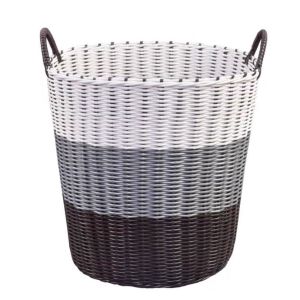 Plastic Rattan Woven Dirty Clothes Basket Laundry Basket Dirty Clothes Storage Basket Household Clothes Basket Storage Basket Toy Basket Sorting