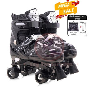Kids Inline Skates with LED Wheels Adjustable Roller Skates Pink and Black for Fun and Visibility PVC Build Comfortable Fit Outdoor Flash Roller Skate Wheels