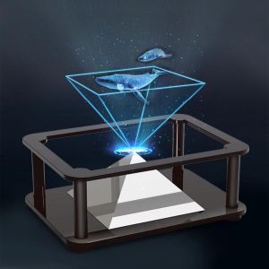 TESDFD Interaction/Entertainment Handmade Science Experiment Student Gift Pyramid Display Stands Smartphone Hologram Projector 3D Holographic Projection Childrens Educational Toy STEAM Toys