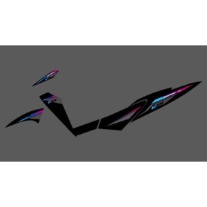 Striping Stiker Supra X 125 Lis Wave Rainbow Style Transparan Custom Simple - SPX-UV - GSI