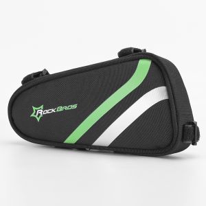 Local Delivery ROCKBROS Bike Triangle Bag Tube Frame Mtb Road Cycling Pannier Pouch Reflective 1.2L