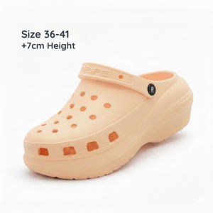 Premium Korean Women Wedge Clogs 7cm Height | Kasut Clogs Wanita Viral Sandals Size 36-41 SFM