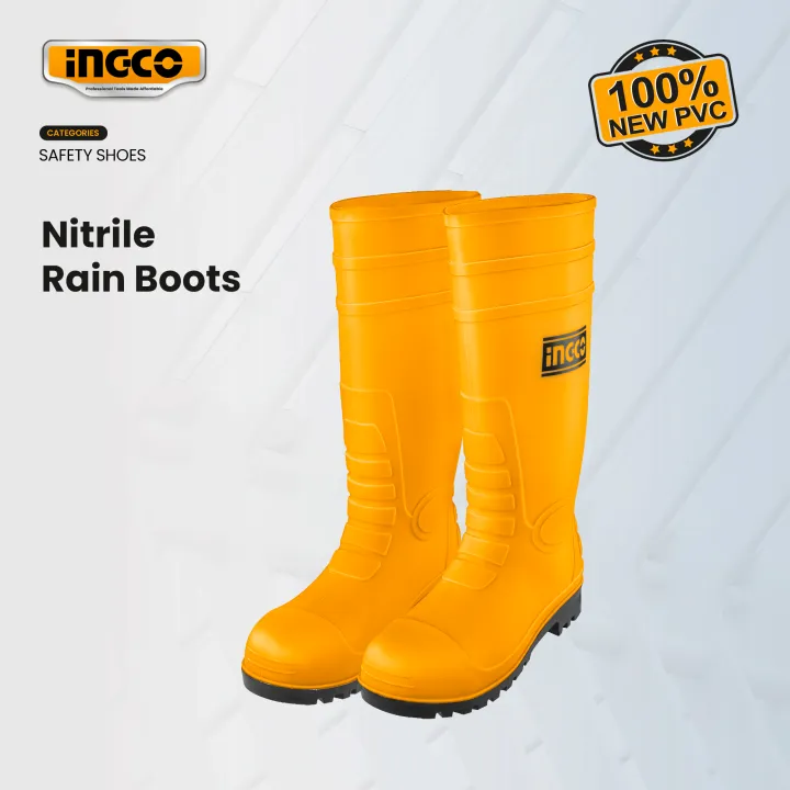 Ingco PVC Nitrile Rain Boots SOLD PER PAIR SSH092S1P IHT Lazada PH