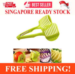 FRUITS HOLDER FOR CUTTING PERFECT BEST KITCHEN UTENSIL HANDHELD ROUND TOMATO POTATO ONION SLICER CHOPPER FRUITS VEGETABLE CUTTER GADGET