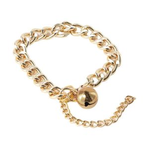 EXCES Electroplating Aluminum Pet Accessory Puppy Cat Accessory for French Bulldog Pet Chain Dog Necklace Dog Gold Chain Cat Collar