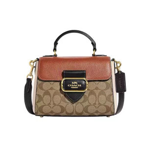 coach sling bag for women Authentic official store original MorgenTophandle Top-Handle Bags Klare flip square old flower shoulder crossbody chain organ bag underarm bag CE569 CF321 CH314 Size :21cm(L)x16cm(H)x10.5cm(W)