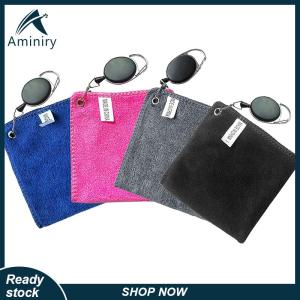 Aminiry[Love sports] Golf khăn ướt và khô Golf làm sạch vải hoàn hảo cho người chơi golf làm sạch vải với có thể thu vào móc dễ dàng để thực hiện