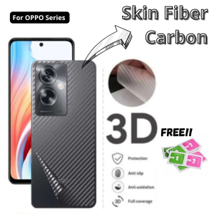 Skin CARBON BENING OPPO A5 PRO A3X A3PRO A60 A79 A98 A78 A38 A18 A58 4G A77S A57 4G A55 A54 A96 A76 A53 A33 A92 A52 Garskin Fiber Karbon HITAM Clear Sceen Back Protector Cover Pelindung Belakang Sticker Case Anti Jamur Baru OPPO 5G 4G
