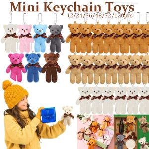 12-120Pcs Keychain Mini Teddy Bear Bulk Baby Shower Wedding Birthday Gift Christmas Home Decoration Party Favor for Guest2026