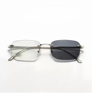 Reading Glasses Multifocal For All Ages/Frameless Progressive Presbyopia Glasses/Photochromic Lenses/Adjustable Focus/Fashionable For Men And Women/Indoor Outdoor