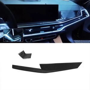 Cornerr For BMW X5 G05 X5M X6 G06 X7 G07 2023-2025 Real Carbon Fiber Car Center Console Dashboard Panel Car Interior Accessories Z4K2H