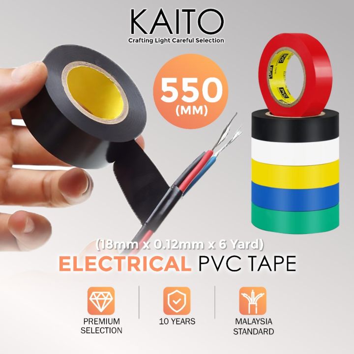 Deta Red White & Black PVC Electrical Insulation Tape - 20m X 19mm   Pack Of 3 - View #6