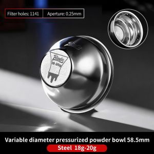 BINCOO Coffee Portafilter Basket Bottomless Portafilter Bowl Precision Pressure‑Boost Basket for Espresso 58MM
