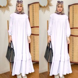Kalla Dress Crinkle Airflow Gamis Terbaru Terviral Gamis Polos Jumbo