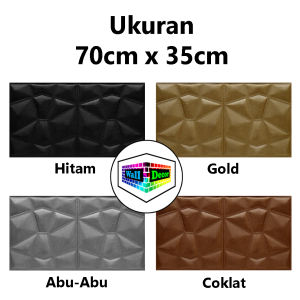 WD Wallpaper Foam Stiker 3D Batik Wall Panel Warna Diamond Triangle Stiker Dinding Wall Paper Sticker