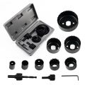 11 Pcs/set Hole Saw Drill Bits 3/4  - 2 1/2  Wood Sheet HSS Metal Drill Bits Wood Thin Metal Sheet Cutting Tool. 