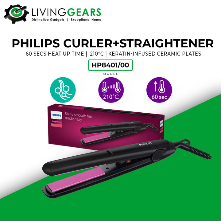 Philips Travel Mini Hair Selfie Straightener Essential Care HP8401 Curls Straightener Lazada