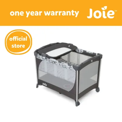 Joie Commuter Change Travel Cot (Foldable Portable Crib with Changing Table)